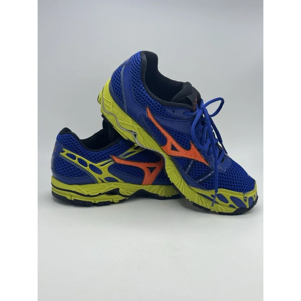 Mizuno Men's Wave Ascend 7 Trail Running Shoe Blue Orange Green Size 10